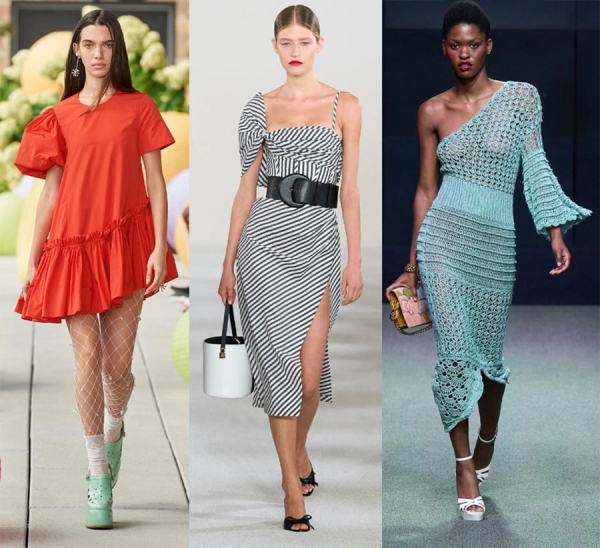 Модные приемы, трендовые стилизации, особенности кроя, ткани, текстуры, фасоны сезона весна-лето 2023