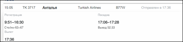 Turkish Airlines задерживает отправление двух рейсов из Внуково более чем на 12 часов