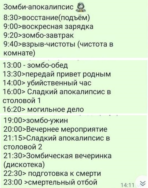 Прокуратура проверяет детский лагерь «Лесная сказка» из-за зомби-расписания