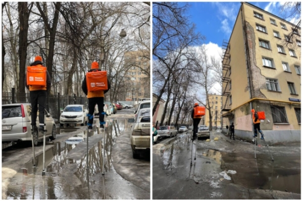 В Москве курьеры начали доставлять заказы на ходулях
В Москве курьеры начали доставлять заказы на ходулях